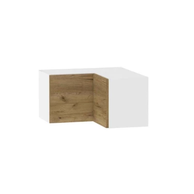 Felső sarokszekrény ADAMA - szélesség 65 cm, artisan tölgyfa arany / fehér