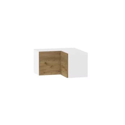 Felső sarokszekrény ADAMA - szélesség 65 cm, artisan tölgyfa arany / fehér