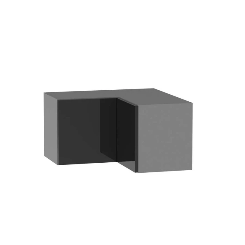 Felső sarokszekrény ADAMA - szélesség 65 cm, fekete / szürke
