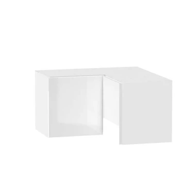 Felső sarokszekrény ADAMA - szélesség 65 cm, fényes fehér / fehér