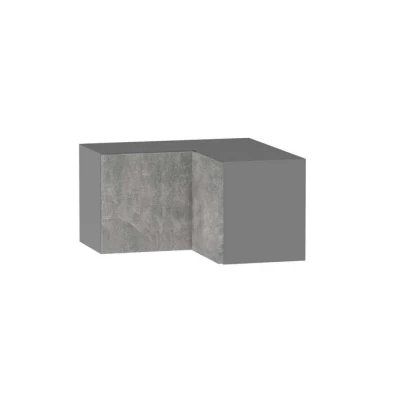 Felső sarokszekrény ADAMA - szélesség 65 cm, világos beton atelier / szürke