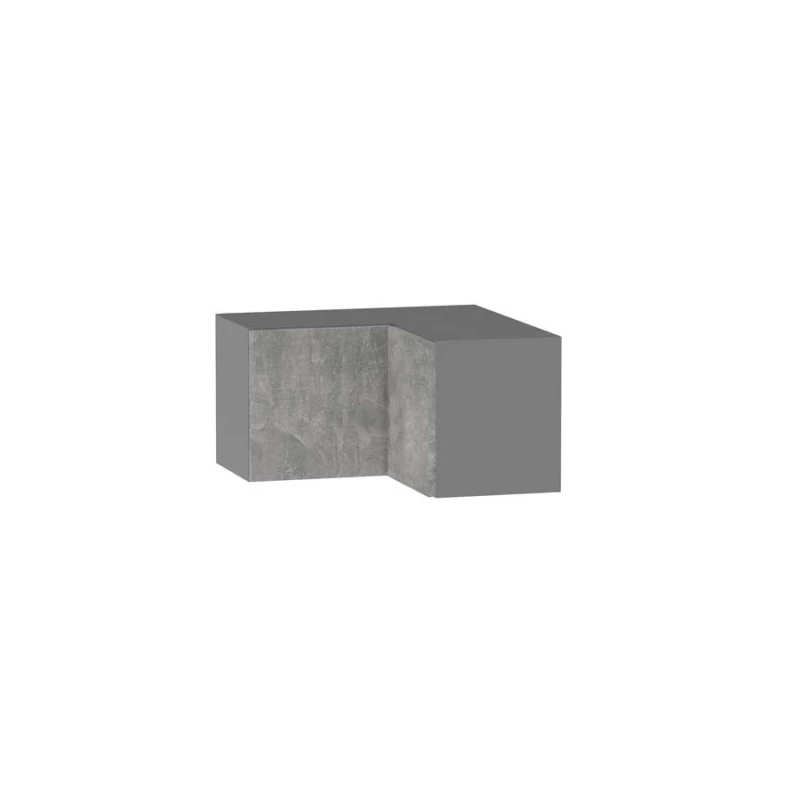 Felső sarokszekrény ADAMA - szélesség 65 cm, világos beton atelier / szürke