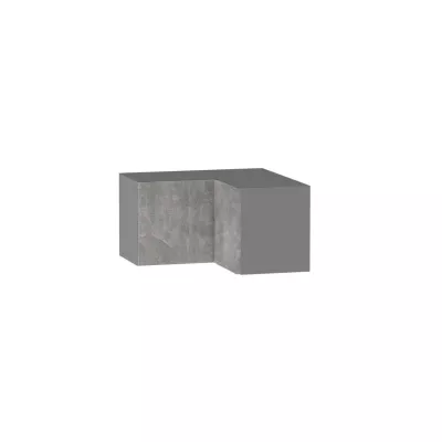 Felső sarokszekrény ADAMA - szélesség 65 cm, világos beton atelier / szürke