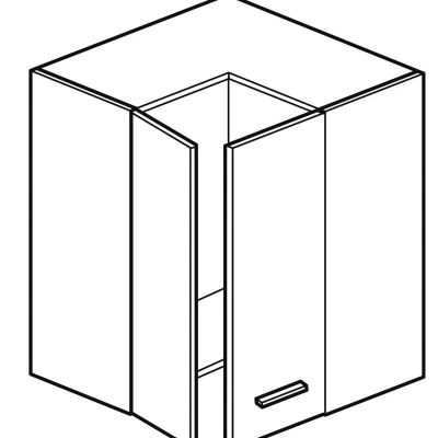 Konyhai sarokszekrény ADAMA - szélesség 60 cm, artisan tölgyfa arany / fehér