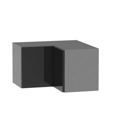 Felső sarokszekrény ADAMA - szélesség 60 cm, fekete / szürke
