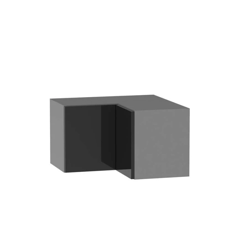 Felső sarokszekrény ADAMA - szélesség 60 cm, fekete / szürke