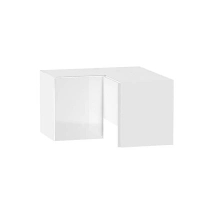 Felső sarokszekrény ADAMA - szélesség 60 cm, fényes fehér / fehér