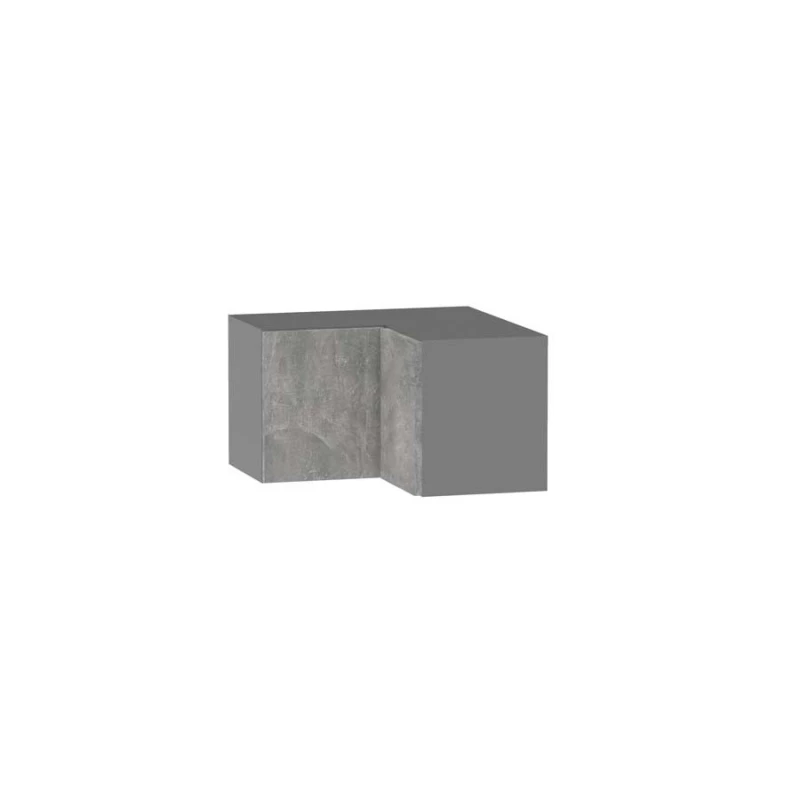 Felső sarokszekrény ADAMA - szélesség 60 cm, világos beton atelier / szürke