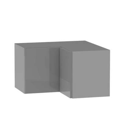 Felső sarokszekrény ADAMA - szélesség 60 cm, fényes szürke / szürke
