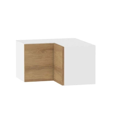 Felső sarokszekrény ADAMA - szélesség 60 cm, hickory natúr / fehér