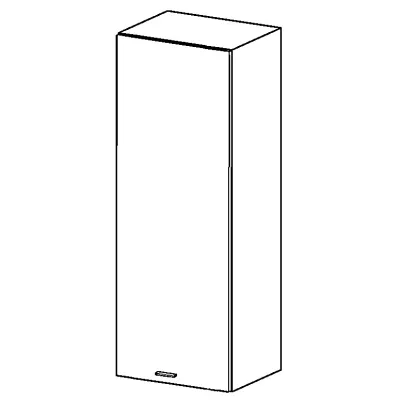 ADAMA konyhaszekrény polccal - szélesség 40 cm, világos műbeton / szürke