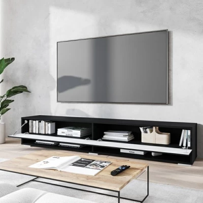 TV állvány CALIBURI 180 - fekete grafit / halszálkamintás