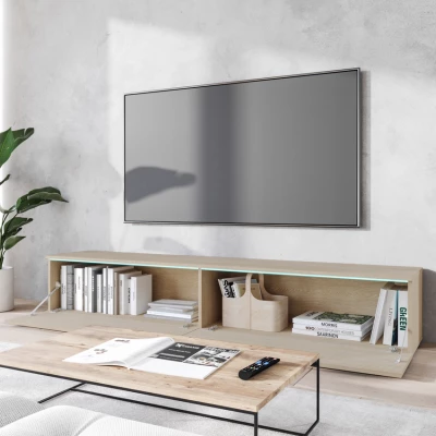 TV állvány CERIEE 180 - gaja tölgy / gaja tölgy lécek