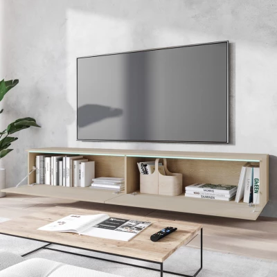 TV állvány CERIEE 180 - gaja tölgy / gaja tölgy lécek