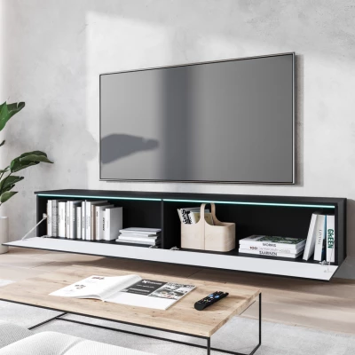 TV állvány CERIEE 180 - fekete grafit / gyapjúminta