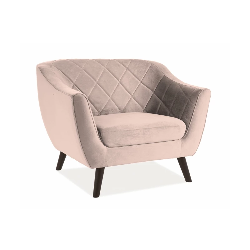 Skandináv fotel FLORIKA - bézs / wenge