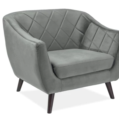 Skandináv fotel FLORIKA - szürke / wenge