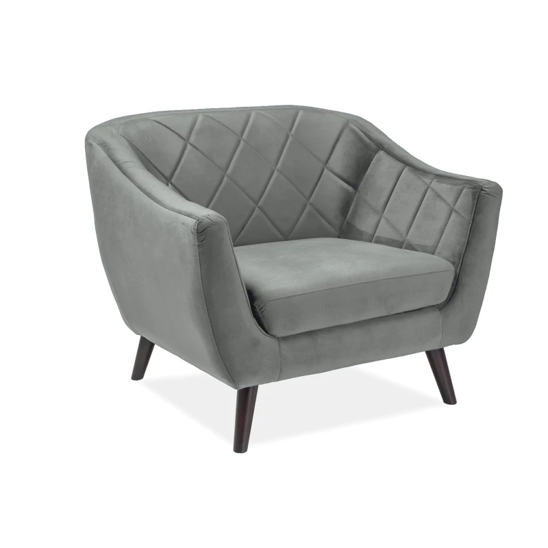 Skandináv fotel FLORIKA - szürke / wenge