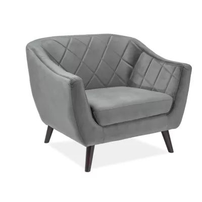 Skandináv fotel FLORIKA - szürke / wenge