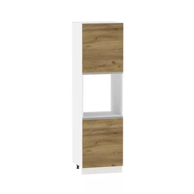 Konyhaszekrény beépített sütőhöz ADAMA - szélesség 60 cm, artisan tölgy arany / fehér, lábak 10 cm