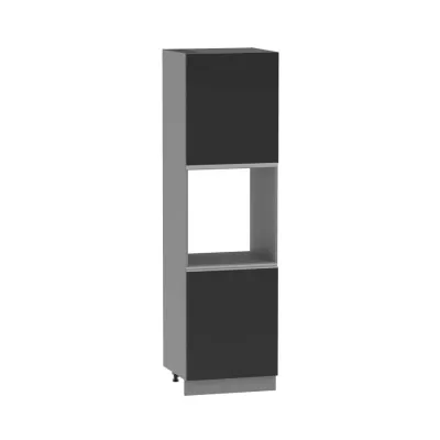 Konyhaszekrény beépített sütőhöz ADAMA - szélesség 60 cm, fekete / szürke, lábak 15 cm
