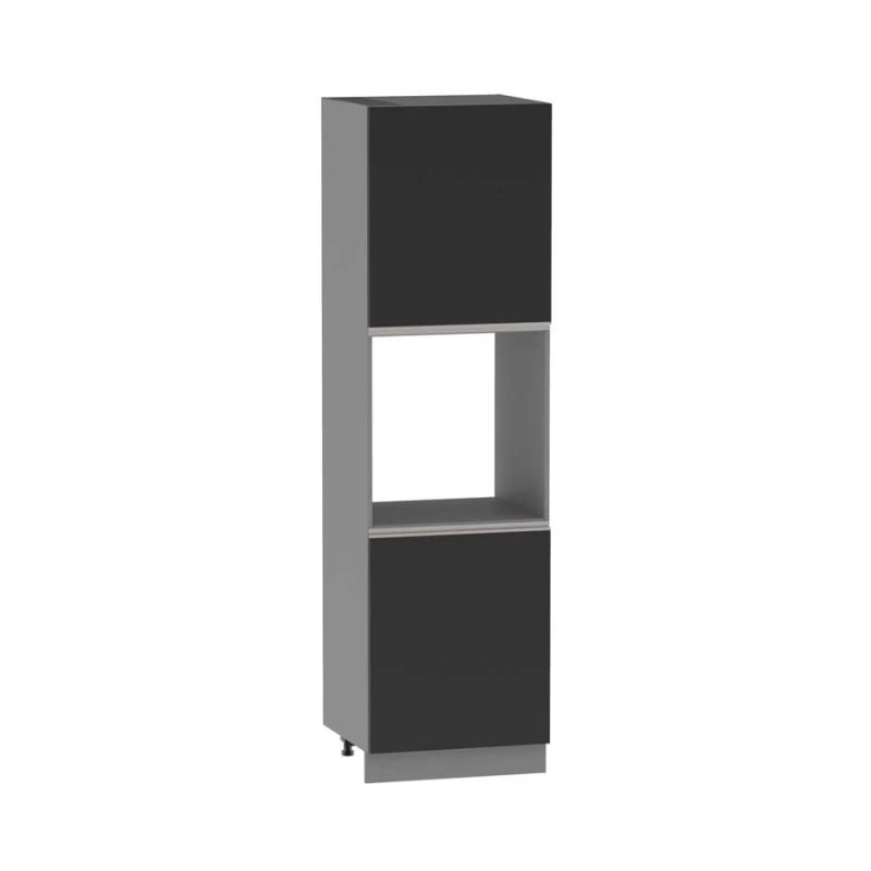 Konyhaszekrény beépített sütőhöz ADAMA - szélesség 60 cm, fekete / szürke, lábak 10 cm