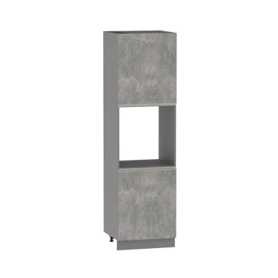 Konyhaszekrény beépített sütőhöz ADAMA - szélesség 60 cm, világos műbeton / szürke, 10 cm lábak