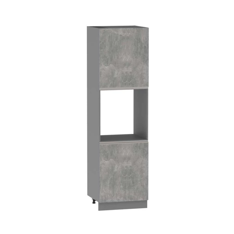 Konyhaszekrény beépített sütőhöz ADAMA - szélesség 60 cm, világos műbeton / szürke, 10 cm lábak