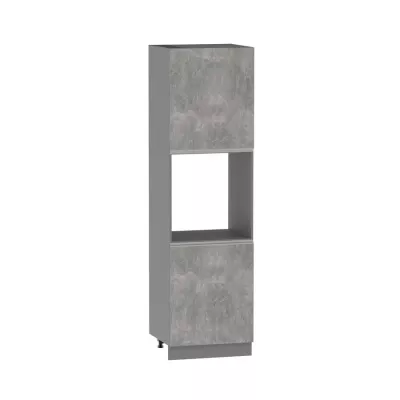 Konyhaszekrény beépített sütőhöz ADAMA - szélesség 60 cm, világos műbeton / szürke, 10 cm lábak