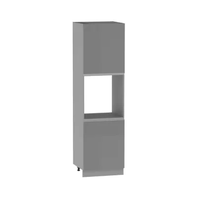 Konyhaszekrény beépített sütőhöz ADAMA - szélesség 60 cm, fényes szürke/szürke, lábak 15 cm