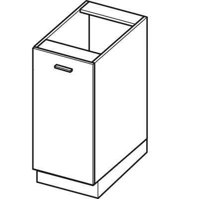ARACY alsószekrény - szélesség 30 cm, szürke / fehér, lábak 10 cm
