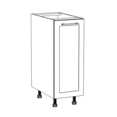 ARACY kihúzható szekrény - szélesség 30 cm, szürke / fehér, lábak 15 cm
