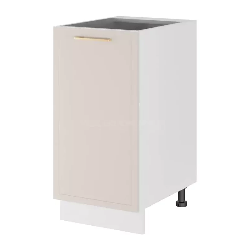 Alsó, egyajtós szekrény ARACY - szélesség 40 cm, fehér, lábak 10 cm