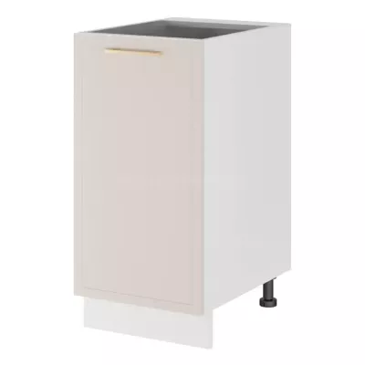 Alsó, egyajtós szekrény ARACY - szélesség 40 cm, fehér, lábak 10 cm