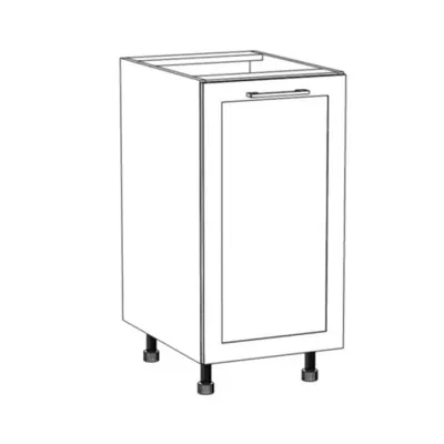 Alsó, egyajtós szekrény ARACY - szélesség 40 cm, fehér, lábak 10 cm