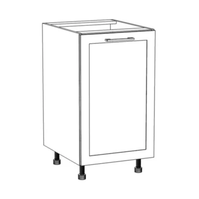 Alsószekrény polccal ARACY - szélesség 45 cm, fehér, lábak 10 cm