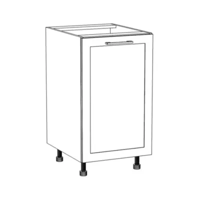 Alsószekrény polccal ARACY - szélesség 45 cm, fehér, lábak 10 cm