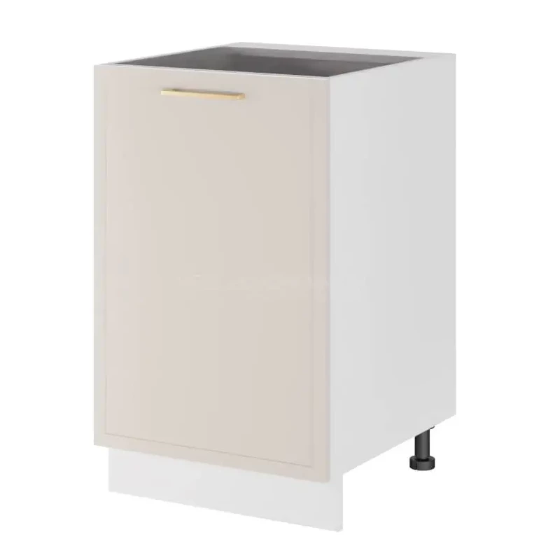Alsó konyhaszekrény ARACY - szélesség 50 cm, fehér, lábak 10 cm