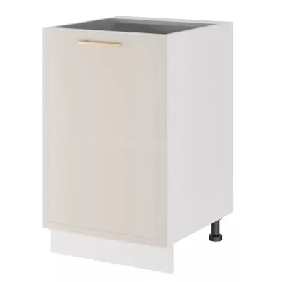Alsó konyhaszekrény ARACY - szélesség 50 cm, fehér, lábak 10 cm