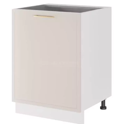 Konyhaszekrény polccal ARACY - szélesség 60 cm, fehér, lábak 10 cm