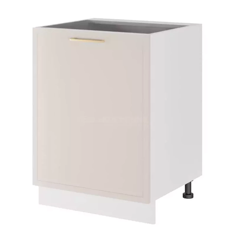 Konyhaszekrény polccal ARACY - szélesség 60 cm, fehér, lábak 10 cm