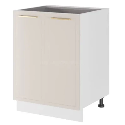 Alsó kétajtós szekrény ARACY - szélesség 60 cm, fehér, lábak 15 cm