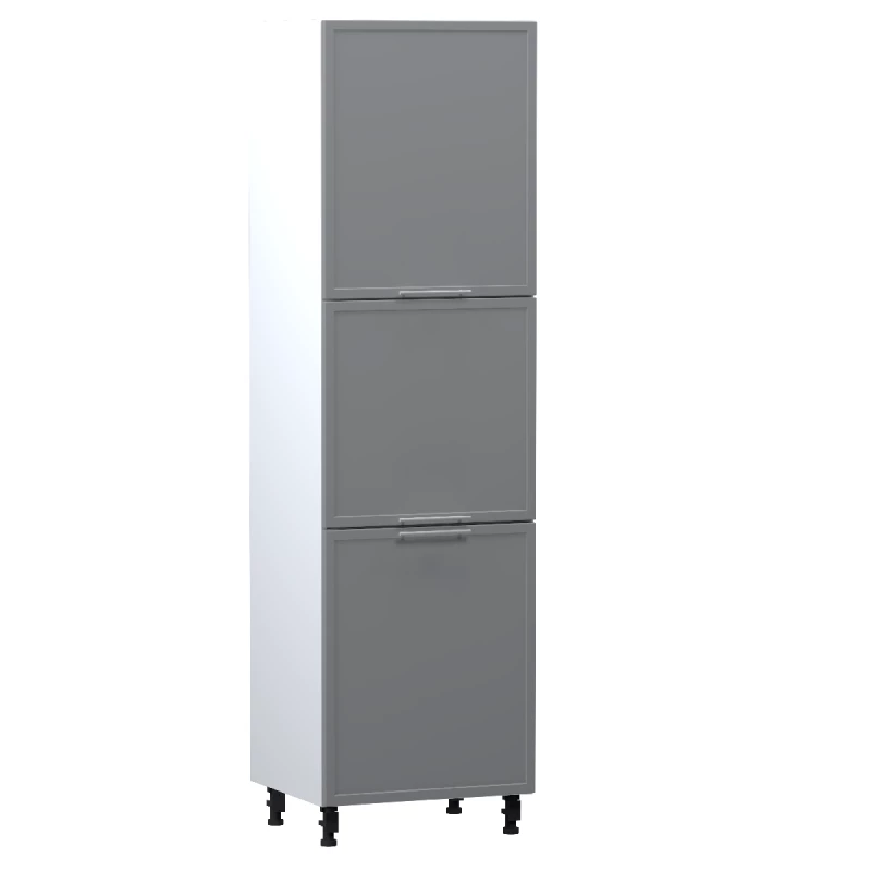 Élelmiszerszekrény ARACY - szélesség 60 cm, szürke / fehér, lábak 10 cm