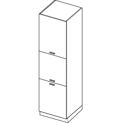 Élelmiszerszekrény ARACY - szélesség 60 cm, szürke / fehér, lábak 10 cm