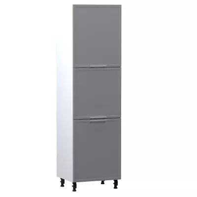 Élelmiszerszekrény ARACY - szélesség 60 cm, szürke / fehér, lábak 15 cm