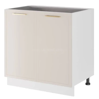 Kétajtós konyhaszekrény ARACY - szélesség 80 cm, fehér, lábak 10 cm