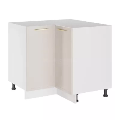 Alsó sarokszekrény ARACY - szélesség 90 cm, fehér, lábak 10 cm