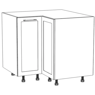 Alsó sarokszekrény ARACY - szélesség 90 cm, fehér, lábak 10 cm