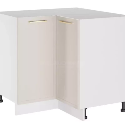Alsó sarokszekrény ARACY - szélesség 90 cm, fehér, lábak 15 cm