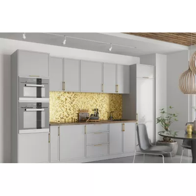 Bővített sarokszekrény ARACY - szélesség 105 cm, fehér, lábak 15 cm, balos
